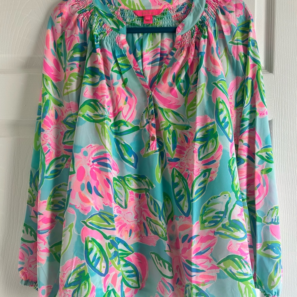 Lilly Pulitzer Elsa silk top